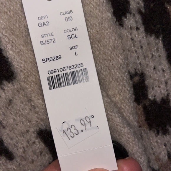 J. Crew Leopard Print Cardigan - Black and Cream - Picture 4 of 6